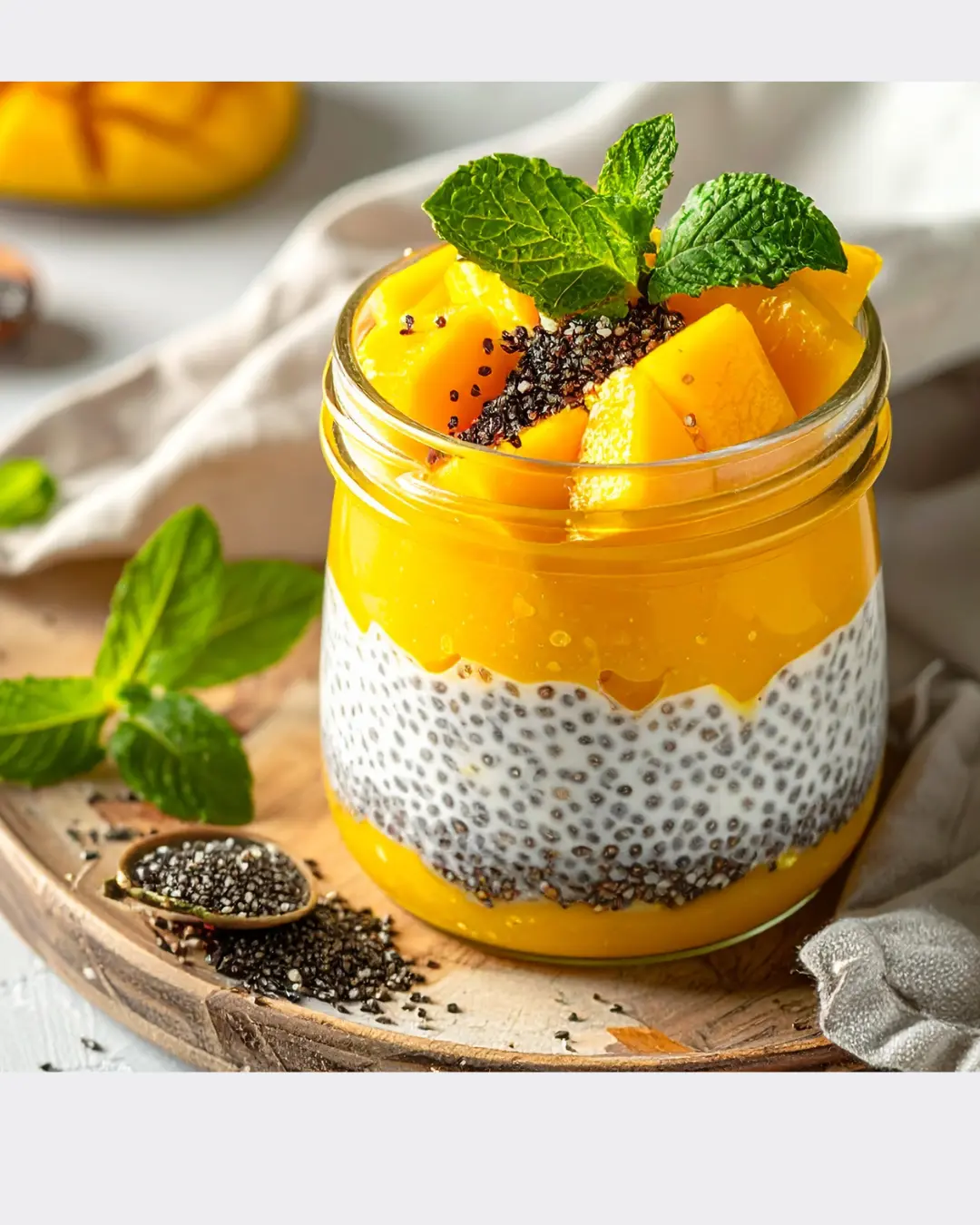 Mango chia pudding 